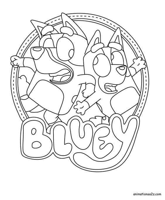 Dibujos de Bluey por el Día del Perro para colorear