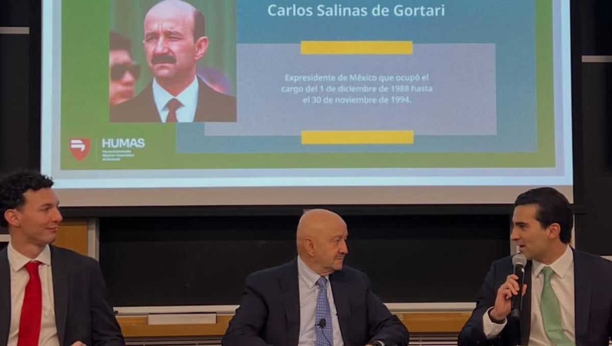 Carlos Salinas de Gortari reaparece durante foro en Harvard