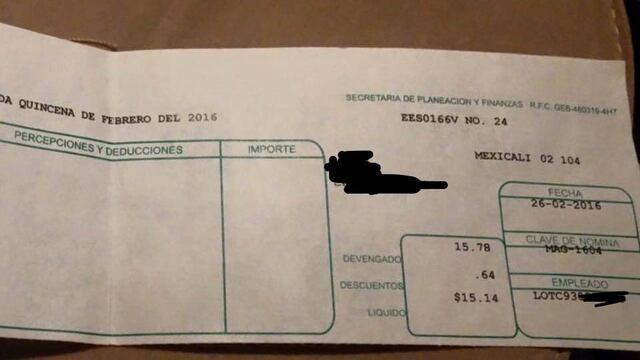 Maestro interino recibe sueldo de 15 pesos