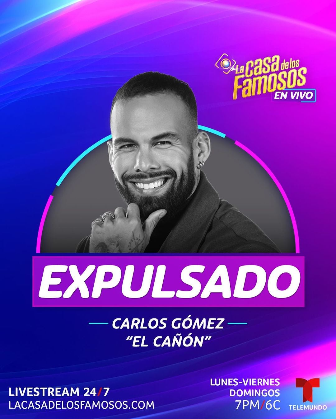 Carlos Gómez “El Cañón” es expulsado de La Casa de los Famosos 2024