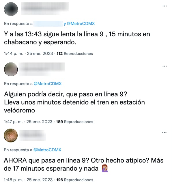Usuarios reportan retrasos en la Línea 9 del Metro