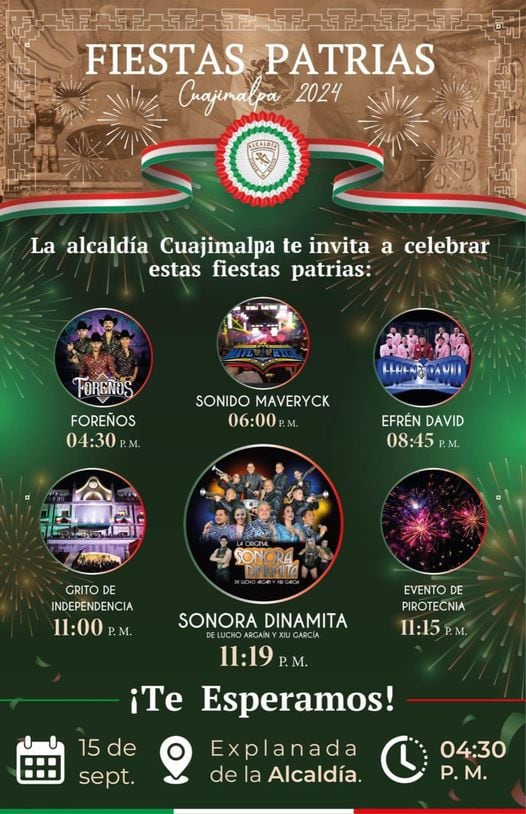 Concierto gratuito en las alcaldías de CDMX para dar el grito de Independencia