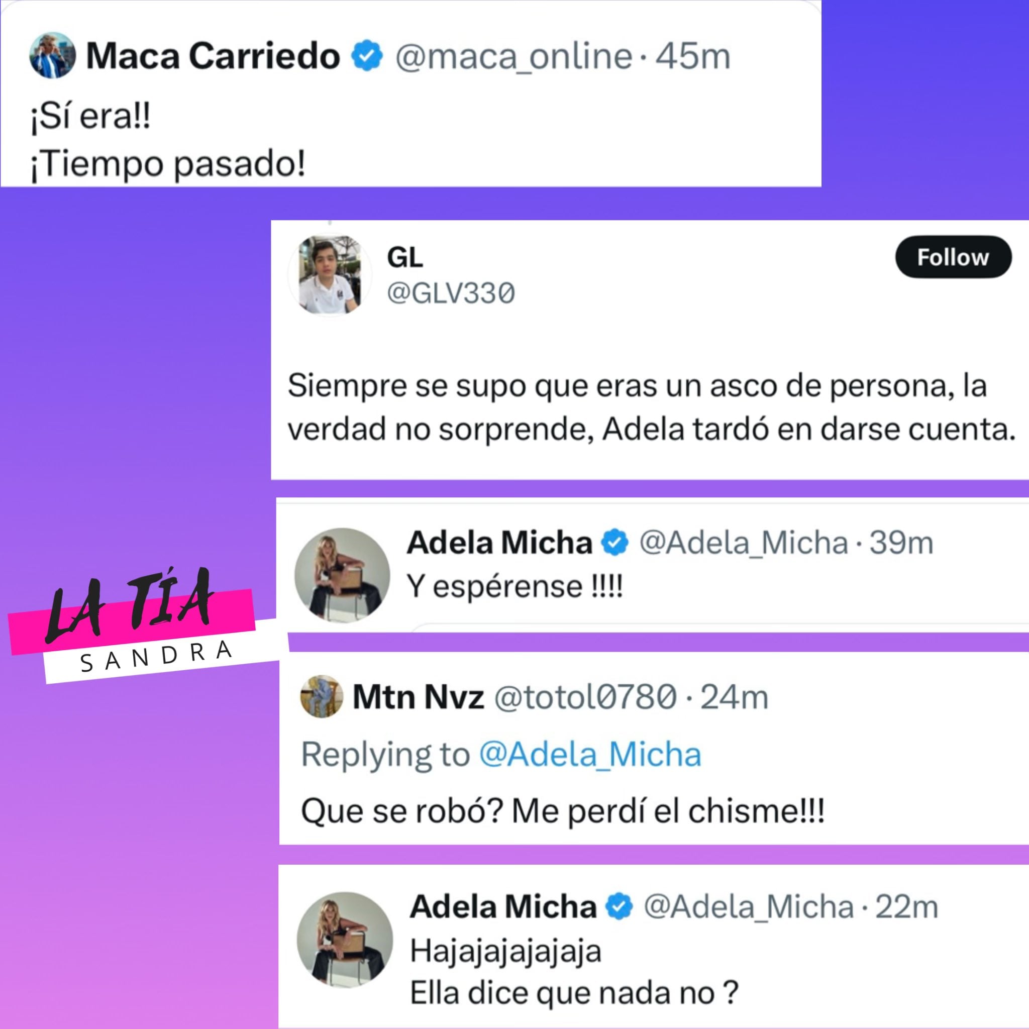 Pelea de Adela Micha y Maca Carriedo.
