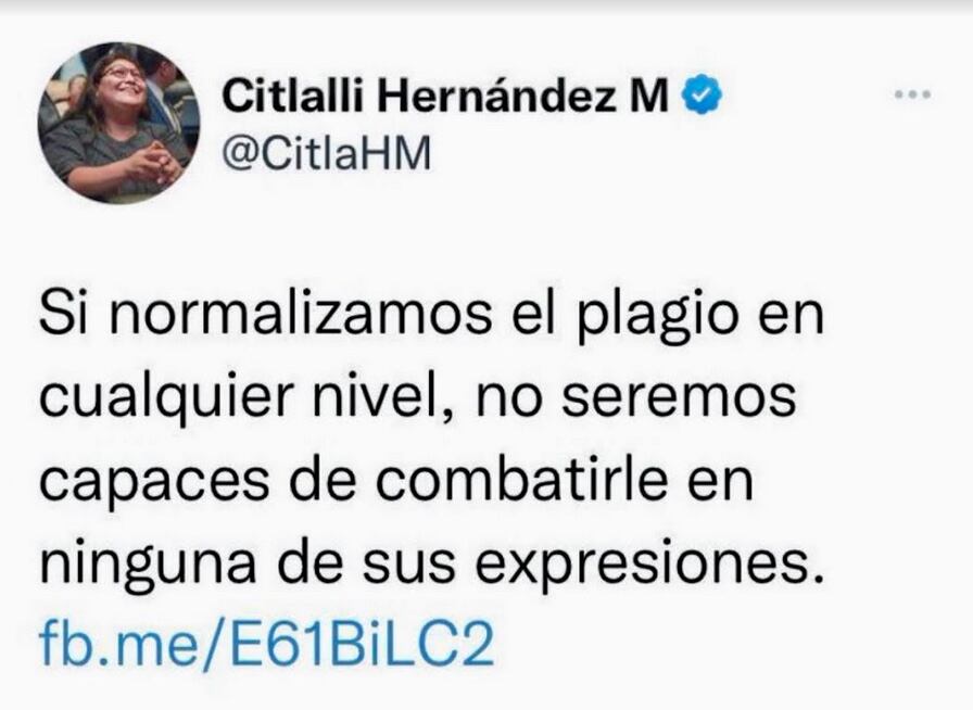 Tuit de Citlalli Hernández
