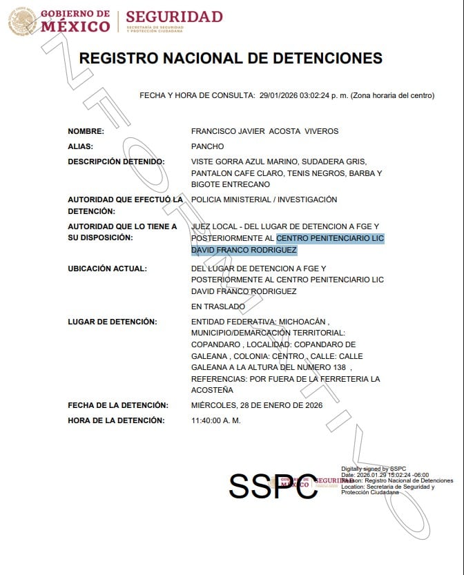 Exalcalde de Copándaro es detenido por desvío de recursos públicos