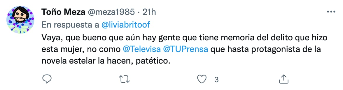 Tunden a Livia Brito