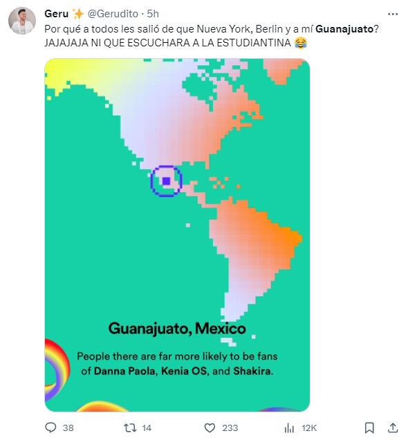 Guanajuato en Spotify Wrapped 2023