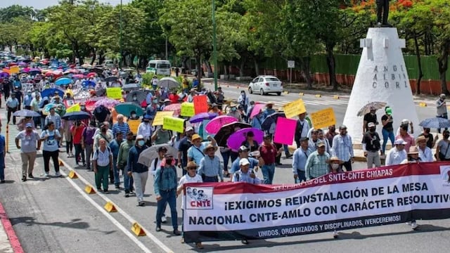 Paro de maestros de la CNTE en Chiapas