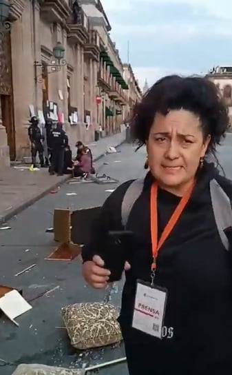 Periodista agredida por Juan Carlos Oseguera