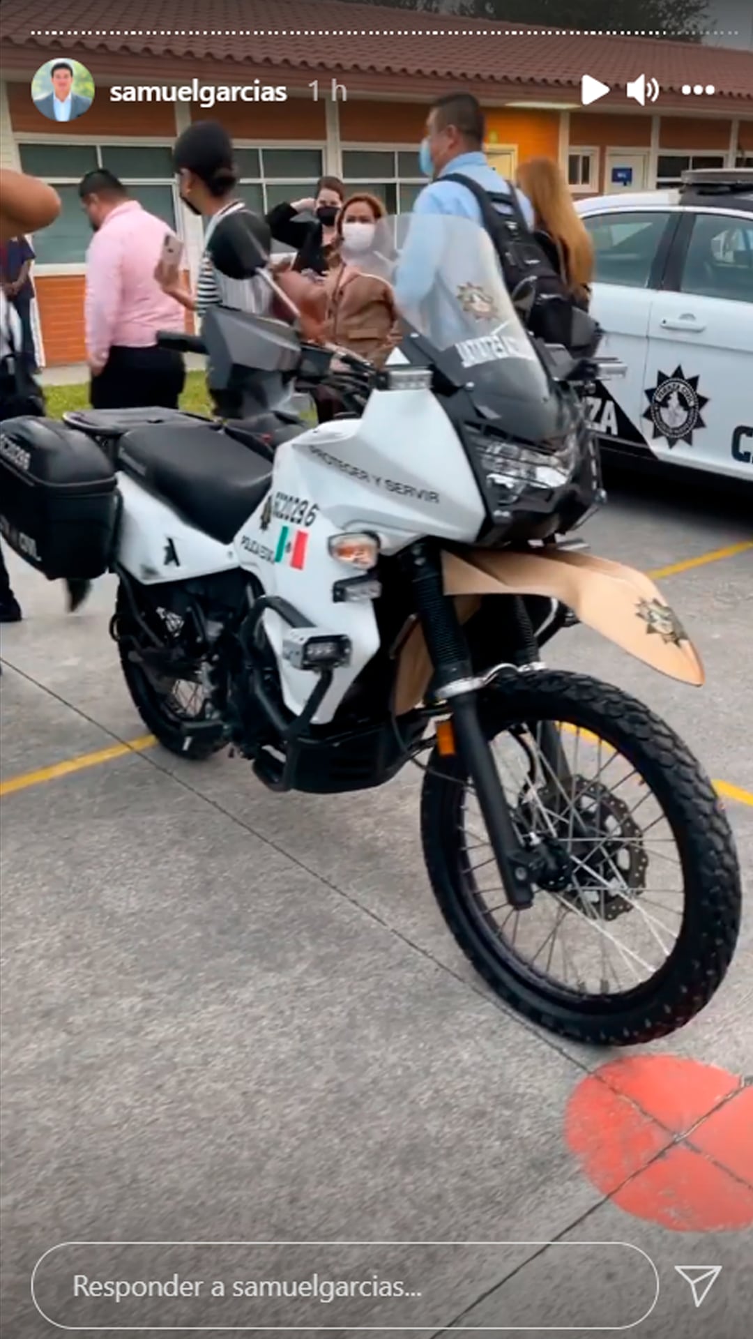 Captura de pantalla de Instagram de Samuel García/Motos policiacas