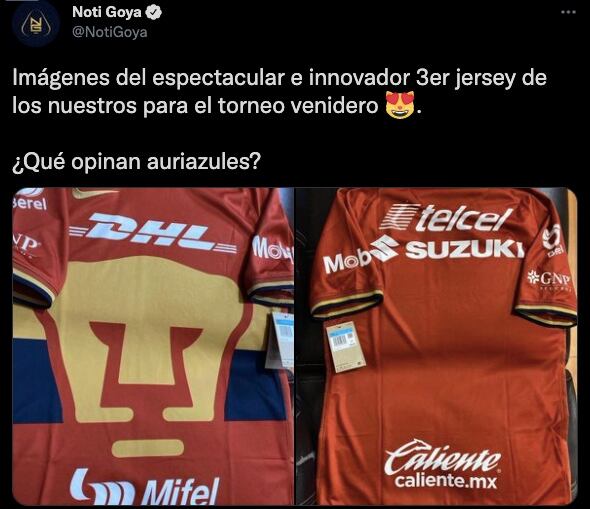 Se filtraron imágenes de la nueva playera de Pumas