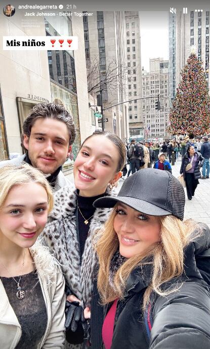 Andrea Legarreta incluyó a su yerno en las vacaciones familiares