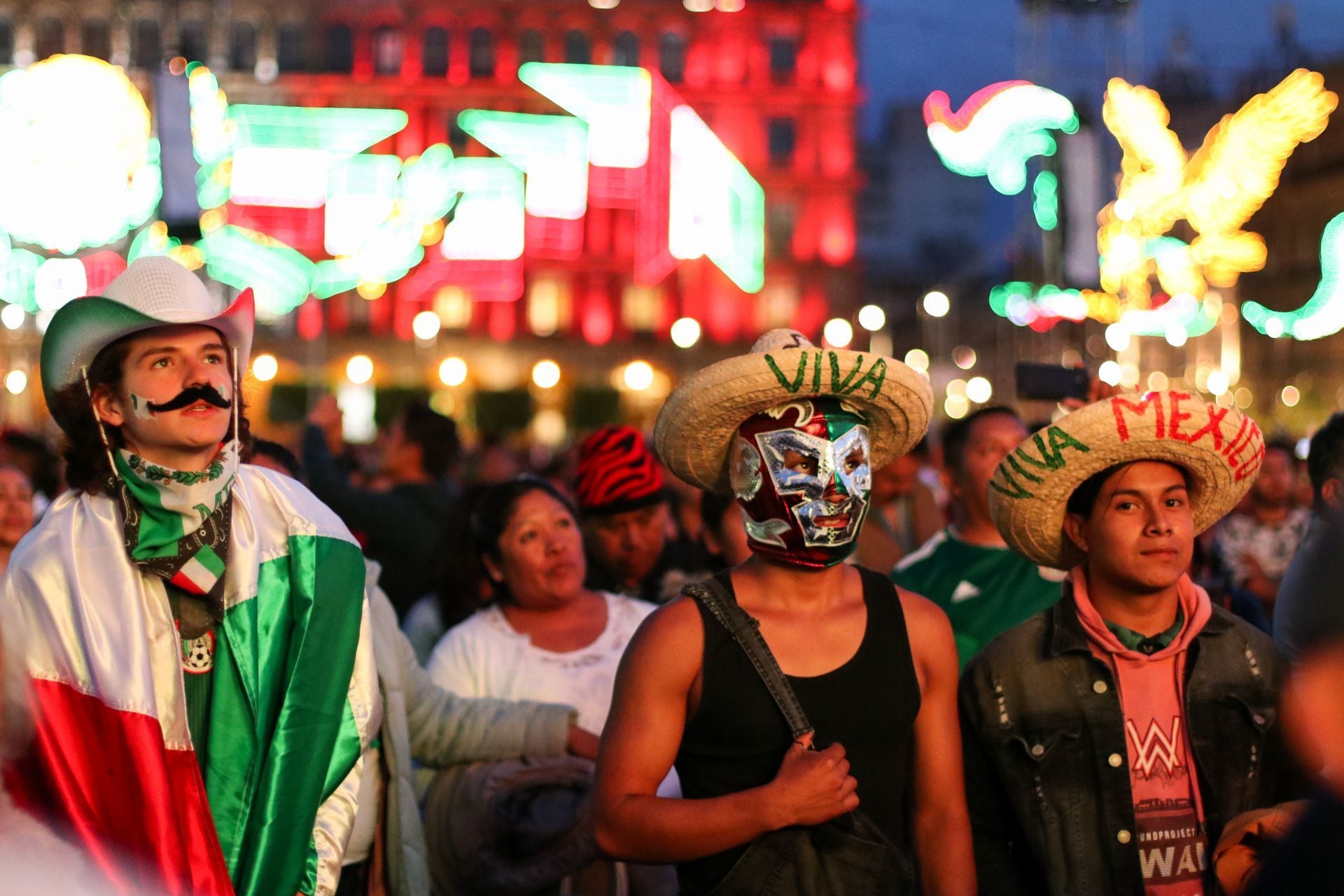Grito de Independencia en el Zócalo