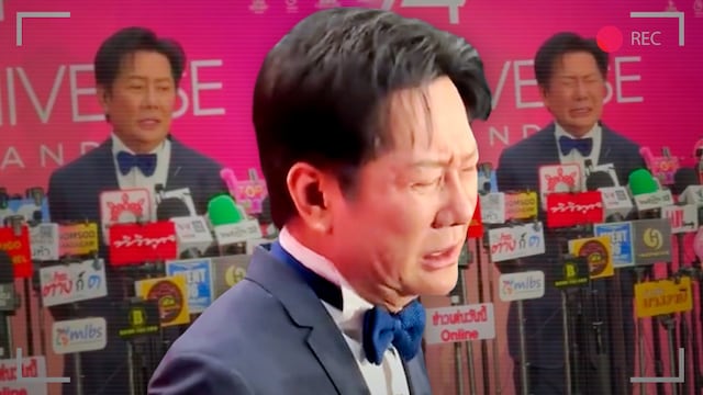 Nawat Itsaragrisil llora mientras se disculpa por escándalo en Miss Universo 2025