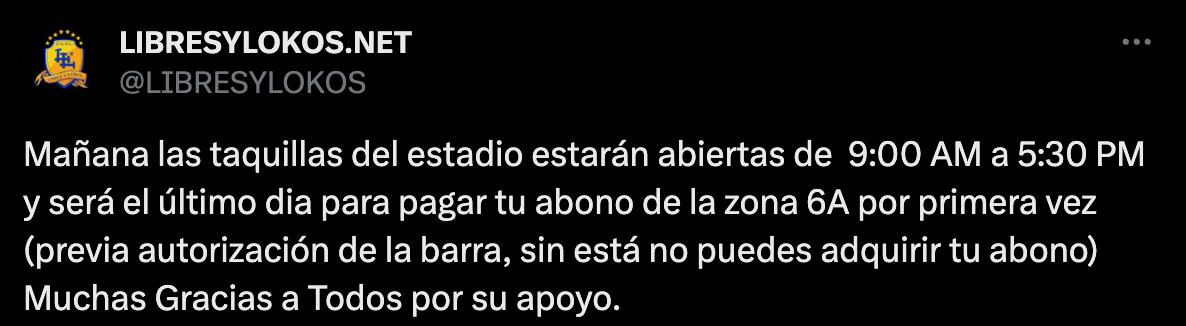 Libres y Lokos avisan que sin su autorización no se puede comprar abono
