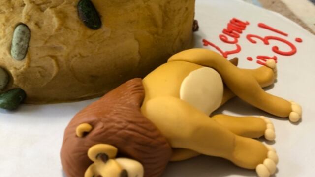 Pastel con la muerte de Mufasa