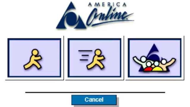 Pantalla de inicio de American Online.