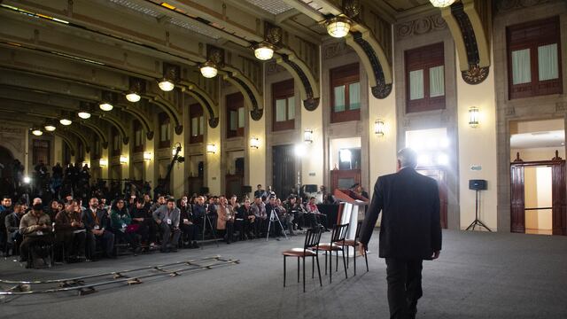 Aspecto de la mañanera de AMLO de este 29 de octubre