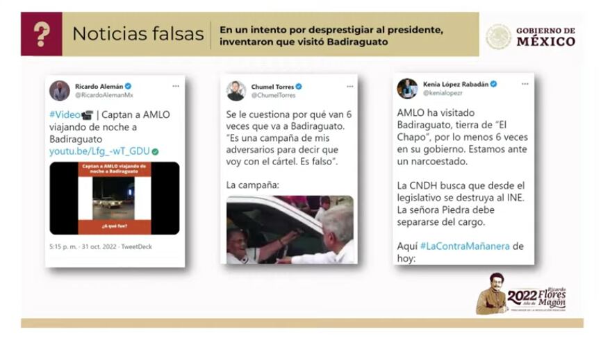 Falsa visita de AMLO a Badiraguato