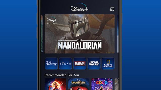 La nueva plataforma de streaming Disney+.