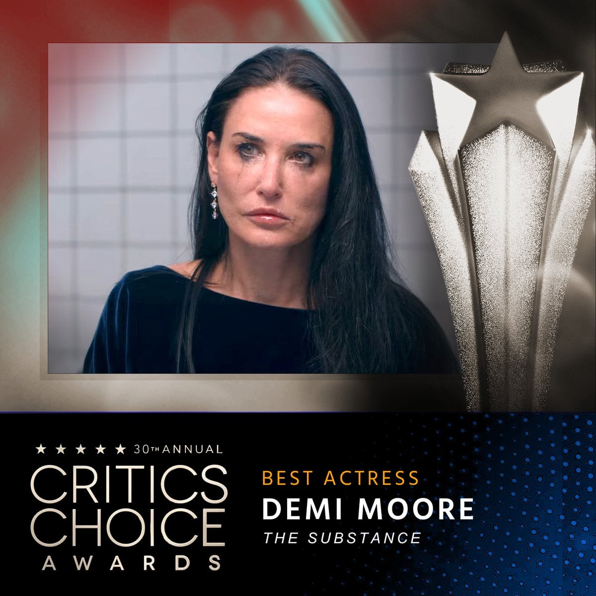Demi Moore, Mejor Actriz en Critics Choice Awards 2025