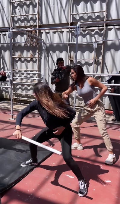 Paola Rojas como doble de acción