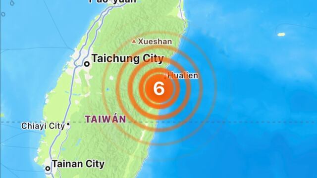 Sismo en Taiwán hoy 22 de abril
