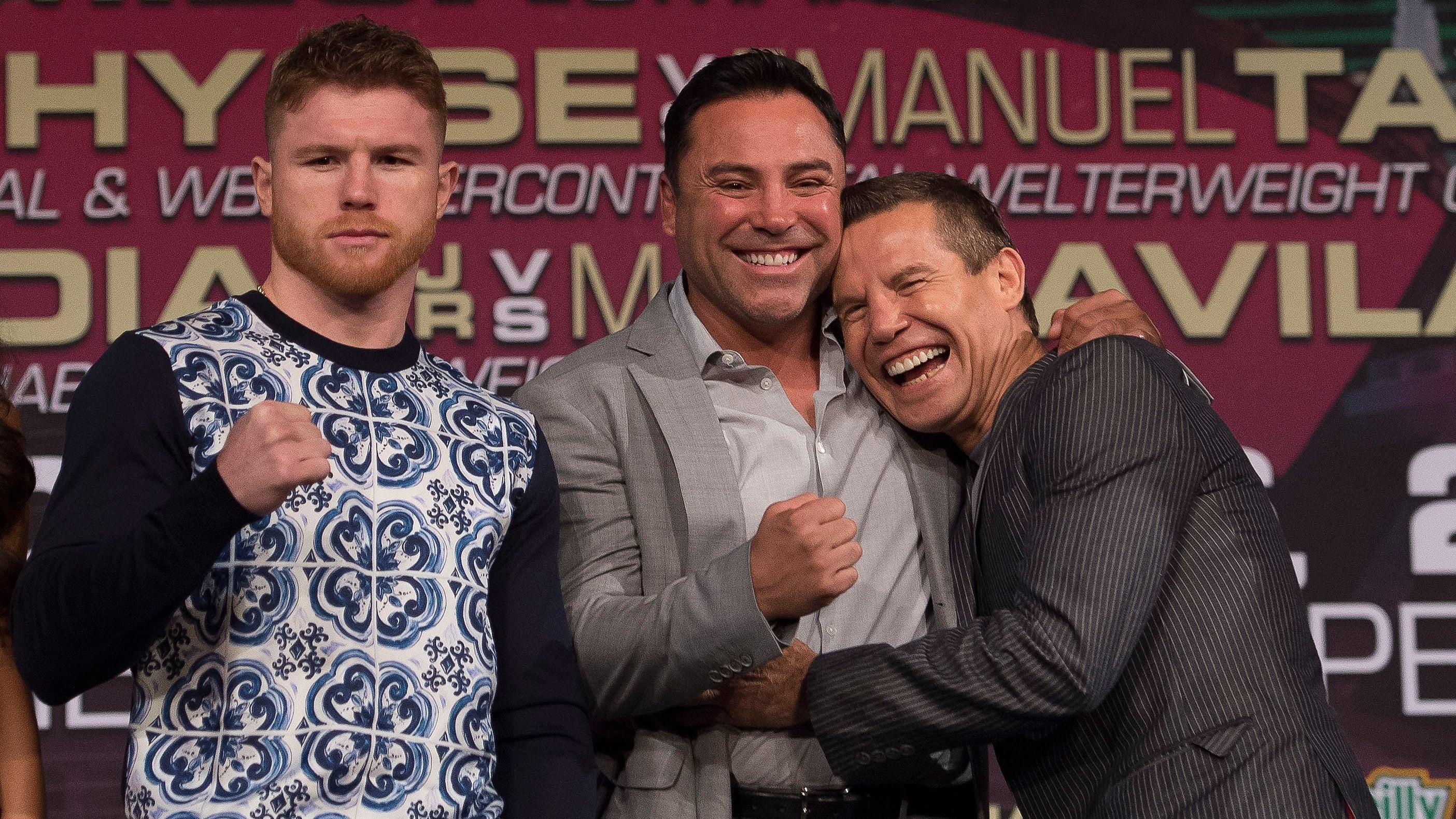 Canelo Álvarez, Óscar de la Hoya y Julio César Chávez