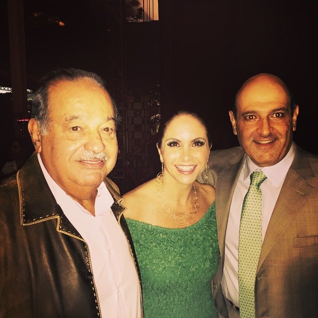 Carlos Slim, Lucero y Michel Kuri.