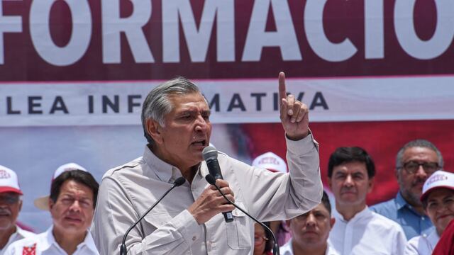 Adán Augusto López, secretario de Gobernación, en el mitin de Morena del Estado de México del 12 de junio de 2022