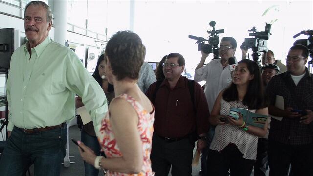 Vicente Fox acompañado de su esposa Marta Sahagún