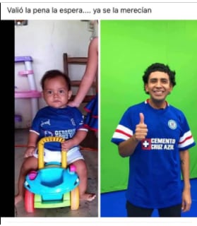 Meme de "El Capi" Pérez sobre el Cruz Azul.