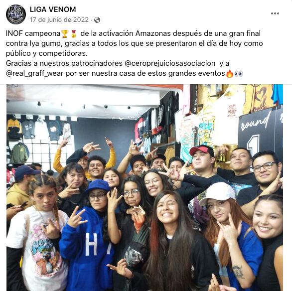 Inof fue campeona de una activación de Amazonas en 2022