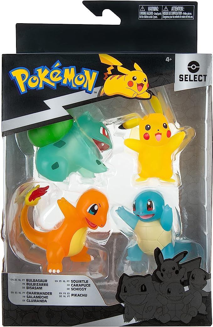 Set de 4 figuras Pokémon traslúcidas