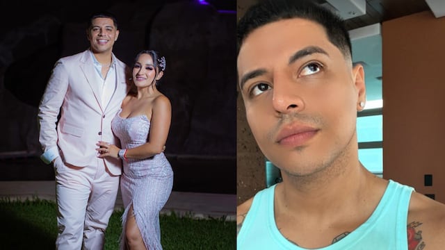 Eduin Caz y su esposa Daisy Anahí.