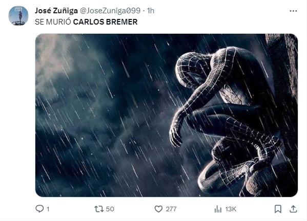 Memes por la muerte de Carlos Bremer