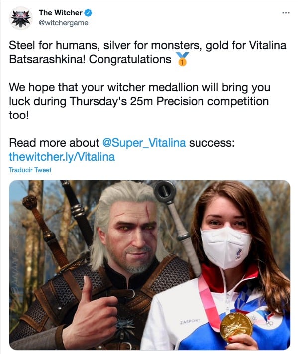 CD Projekt RED felicita a Vitalina Batsarashkina