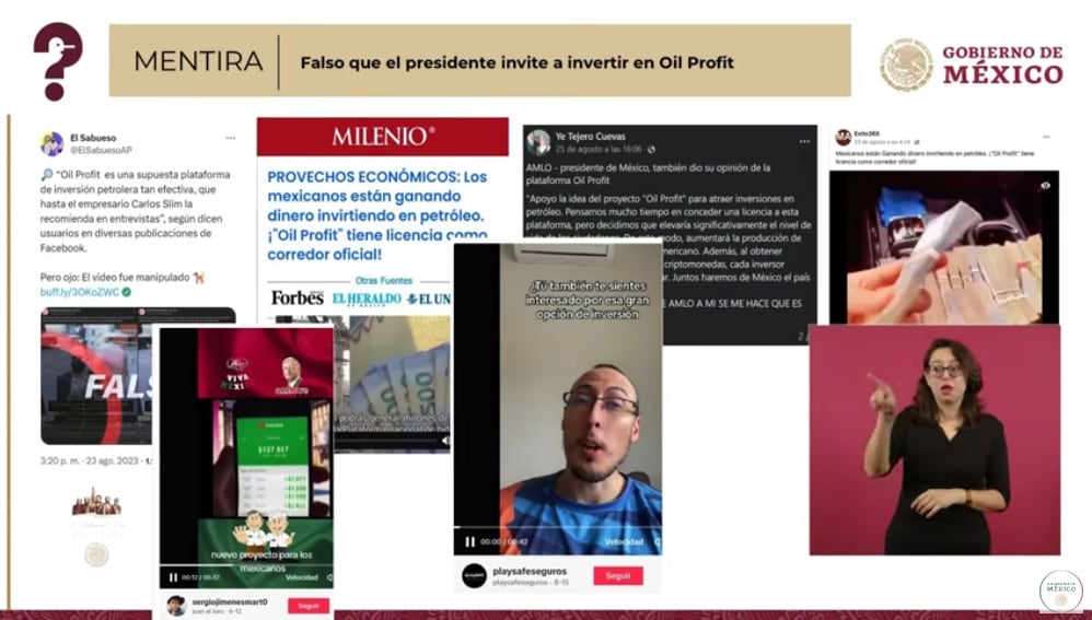 Falso que AMLO invite al Oil Profit