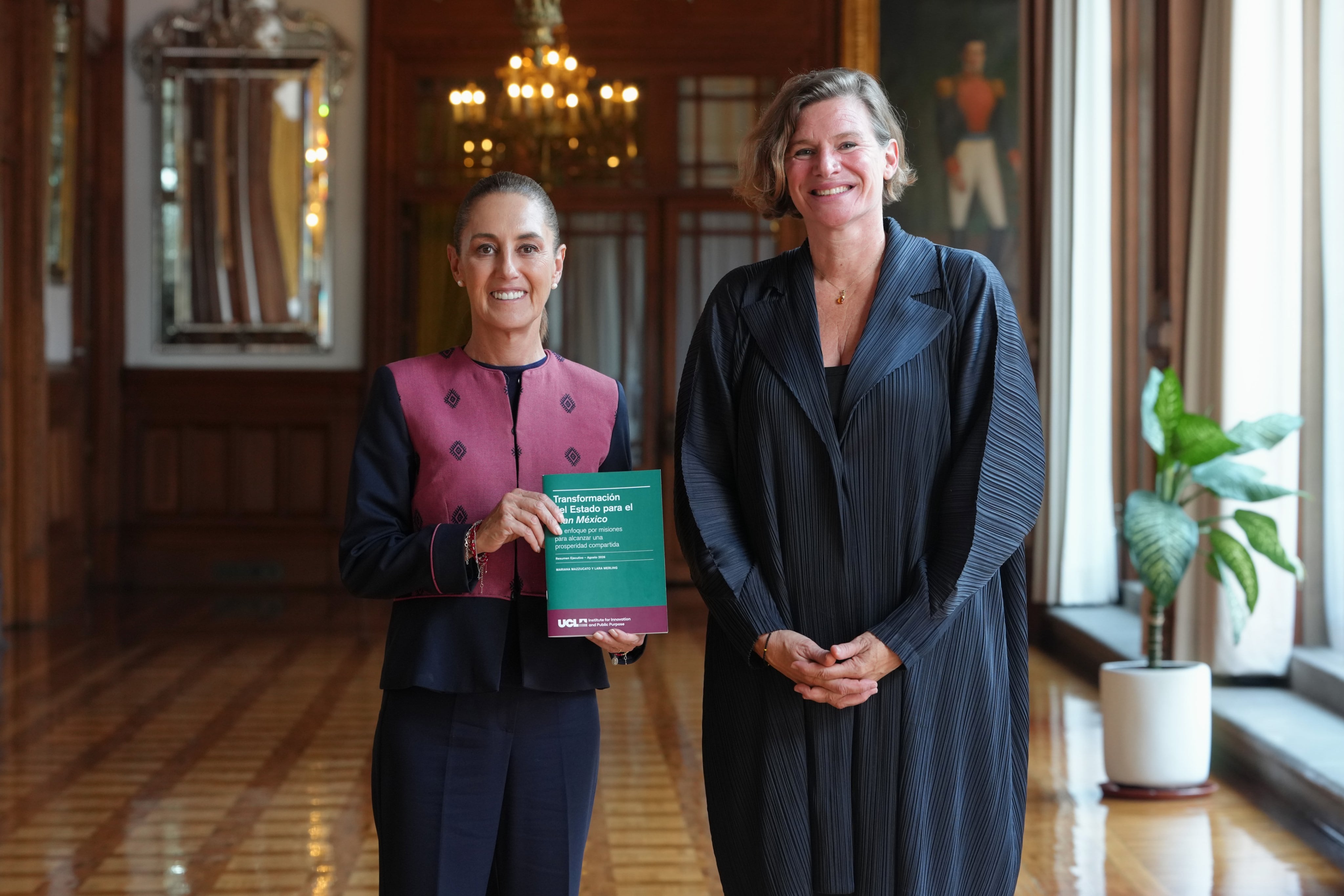 Claudia Sheinbaum se reúne con Mariana Mazzucato para hablar del Plan México