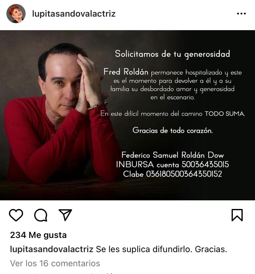Lupita Sandoval, comunicado