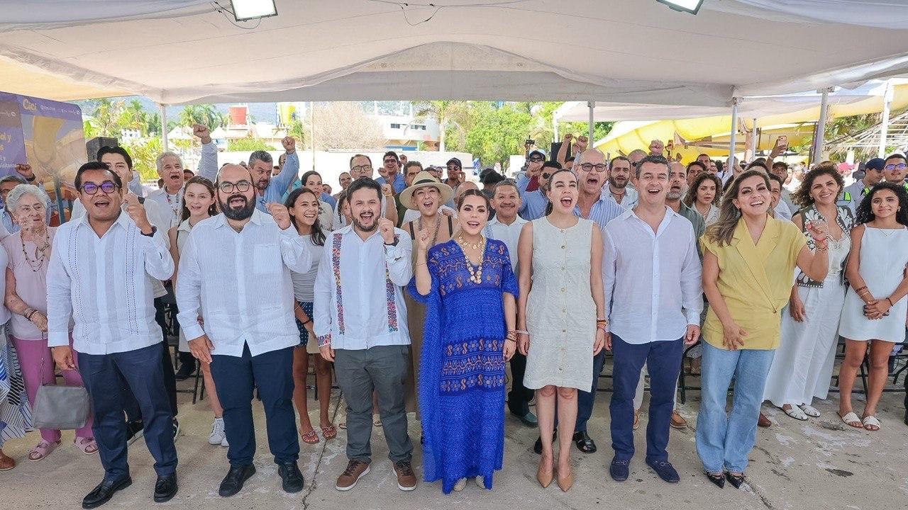 Evelyn Salgado coloca primera piedra de CICI Aquapark para reactivar turismo en Acapulco