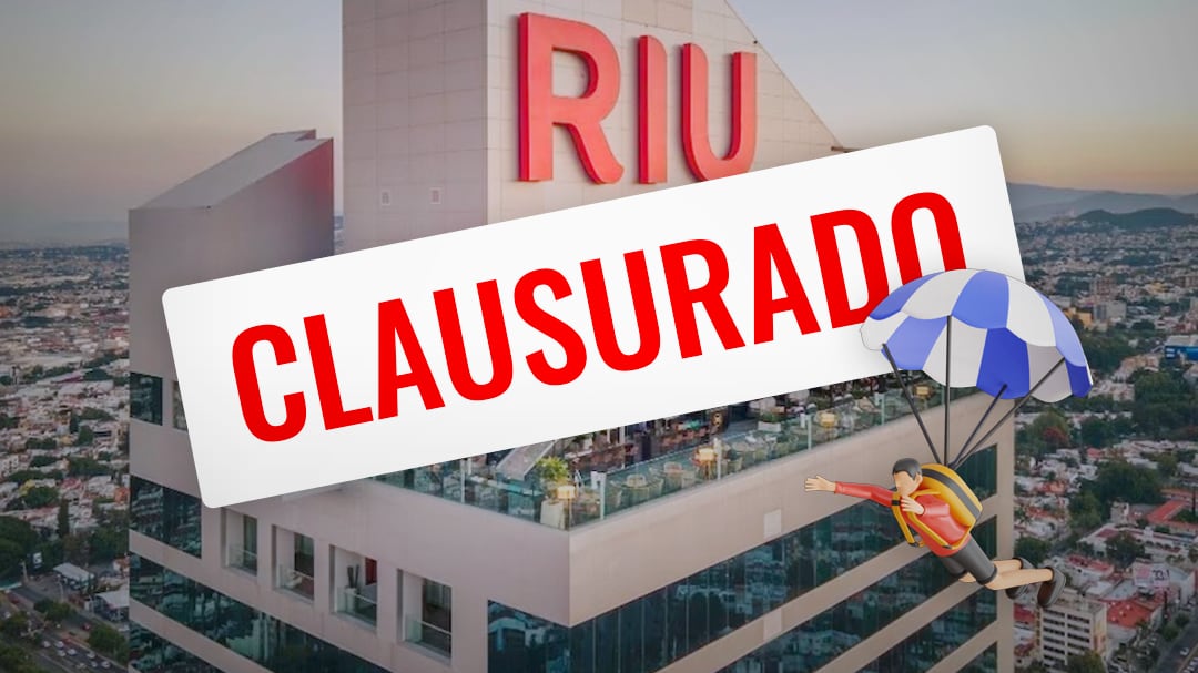 Clausuran terraza del Hotel Riu Guadalajara tras incidente con paracaidista