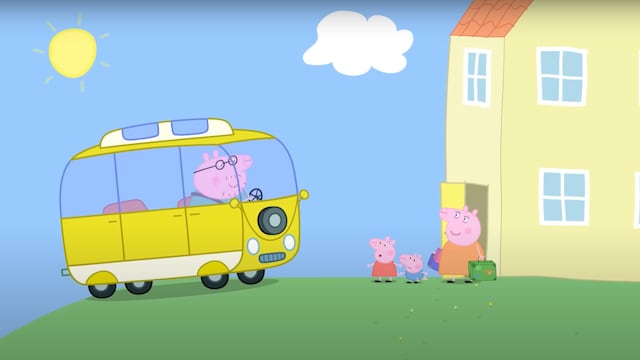 La familia de Peppa Pig se va de vacaciones en una casa rodante