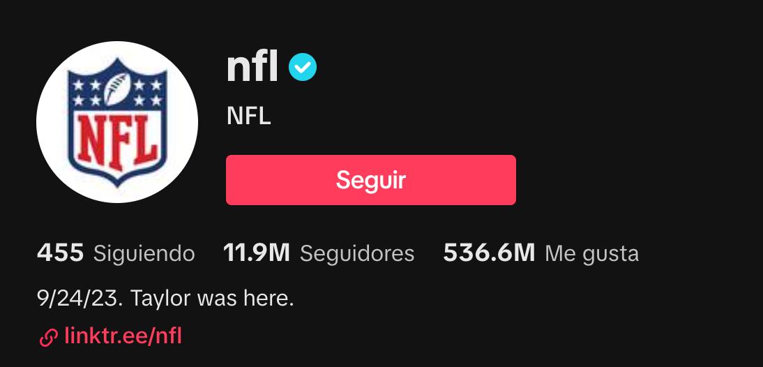 NFL cambia sus redes en honor a Taylor Swift y Travis Kelce