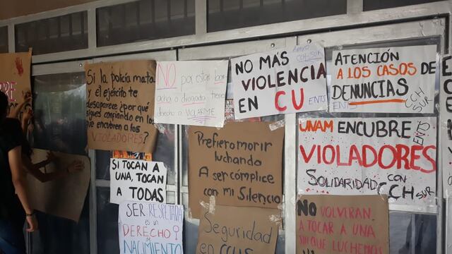 Protesta en Rectoría por denuncias de acoso.