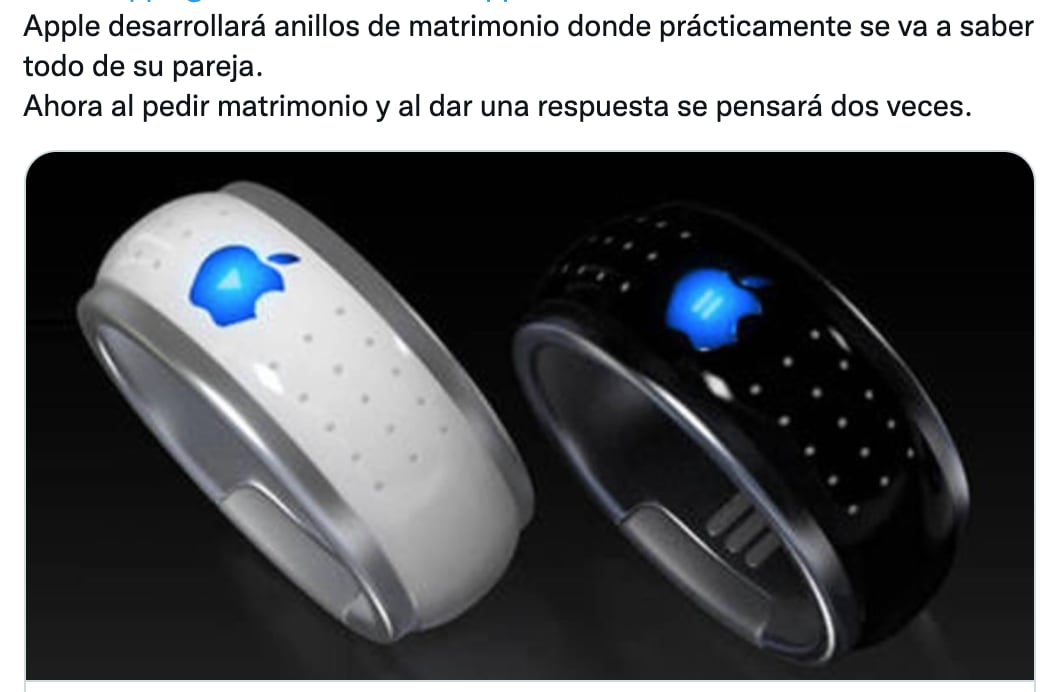 Anillo de Apple que ubicaría a la pareja