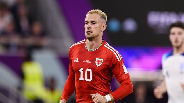 Aaron Ramsey con Gales en el Mundial de Qatar 2022.