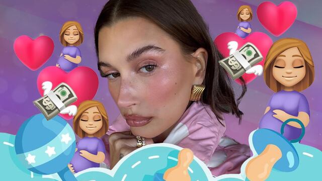 Hailey Bieber presume su pancita de embarazo con un top de mariposas