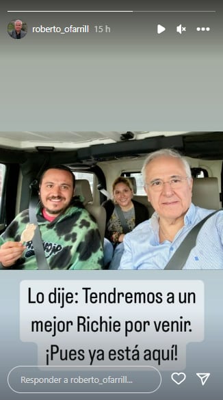 Padre de Ricardo O’Farrill comparte una foto en la que se puede ver al comediante en familia y sonriendo