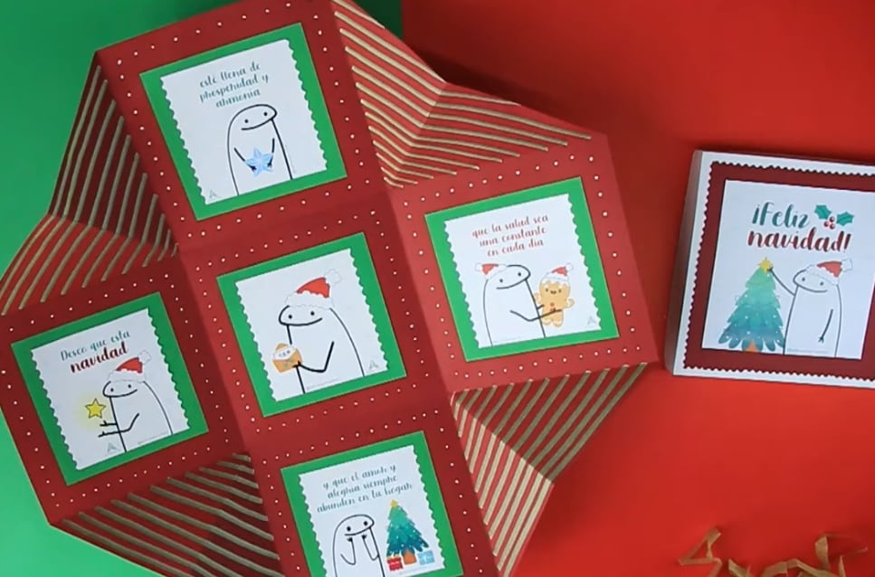 Papel para Navidad decorado con frases